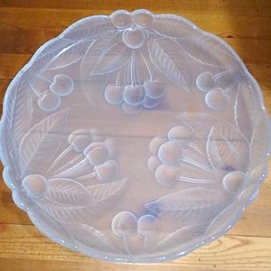 Hoya Japanese Frosted Crystal 12" Platter EUC